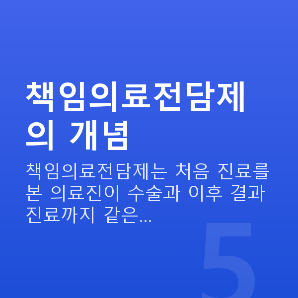 책임의료전담제 책임의료전담제의 개념