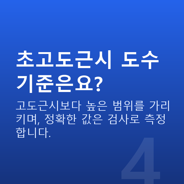 초고도근시 초고도근시 도수 기준은요?