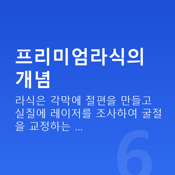 프리미엄라식 프리미엄라식의 개념