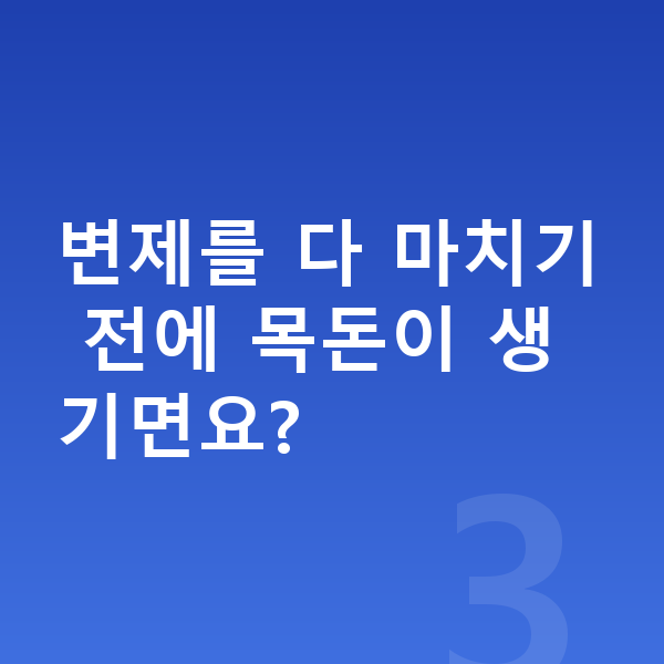개인회생 기간 변제를 다 마치기 전에 목돈이 생기면요?