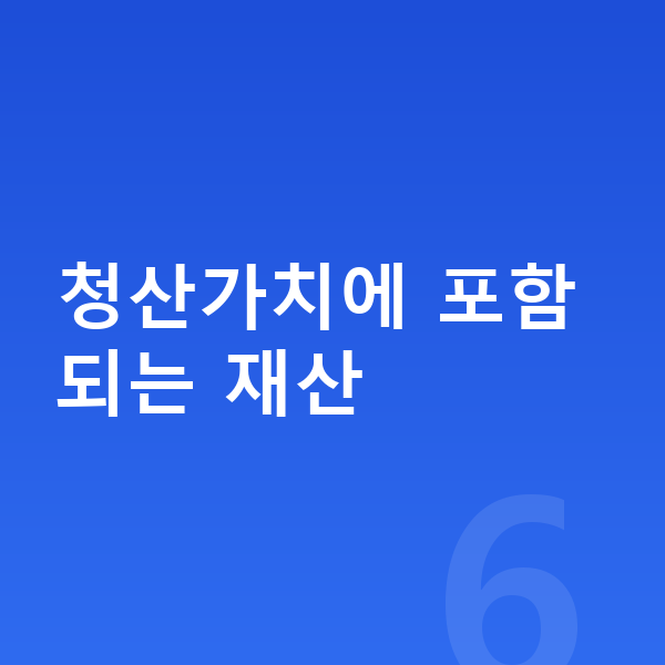 개인회생 청산가치 청산가치에 포함되는 재산