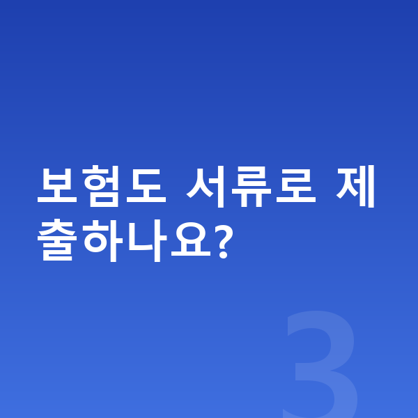 개인회생 필요서류 보험도 서류로 제출하나요?