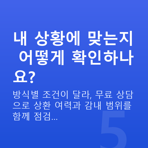 레버리지뜻 내 상황에 맞는지 어떻게 확인하나요?