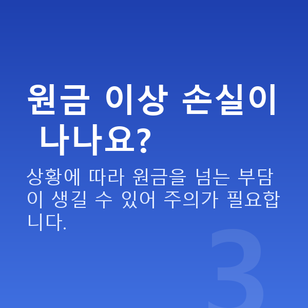 레버리지투자 원금 이상 손실이 나나요?