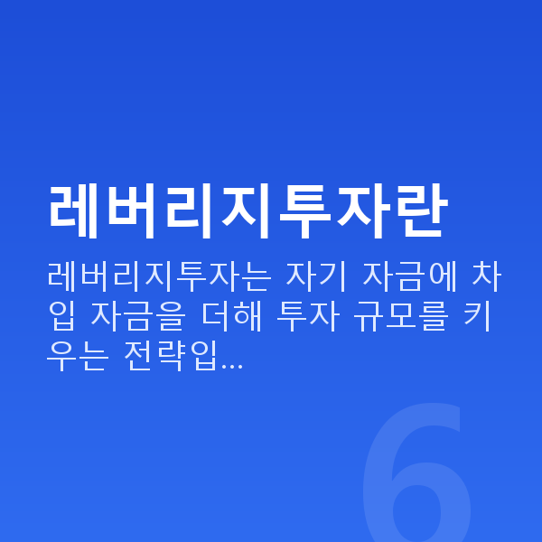 레버리지투자 레버리지투자란