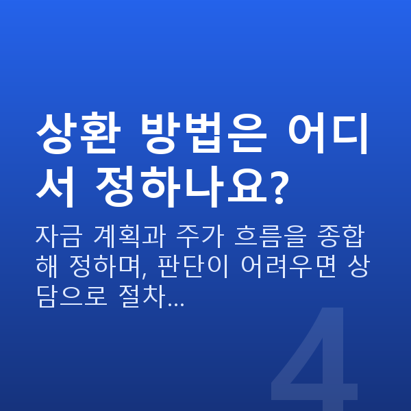 스탁론상환방법 상환 방법은 어디서 정하나요?