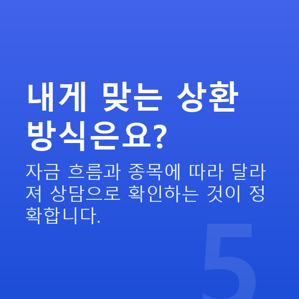주식담보대출상환 내게 맞는 상환 방식은요?