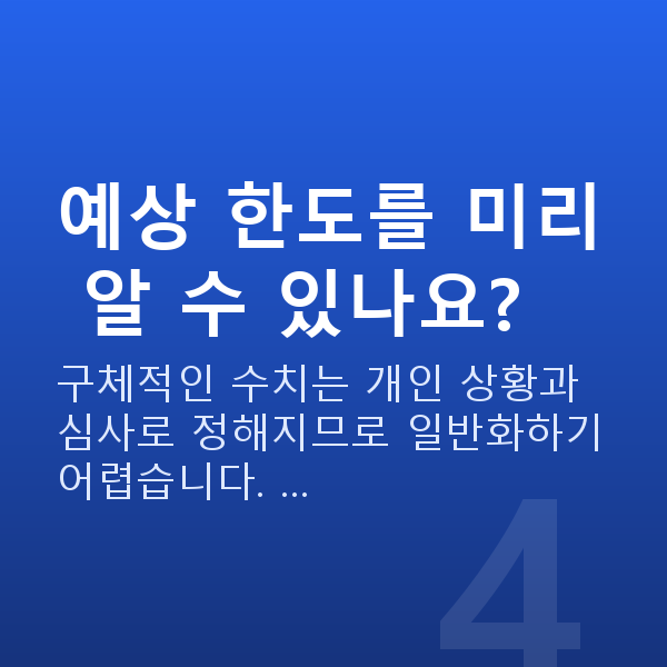 주식대출한도 예상 한도를 미리 알 수 있나요?