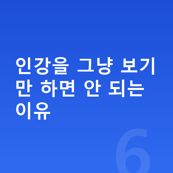 초등 사회 인강 인강을 그냥 보기만 하면 안 되는 이유