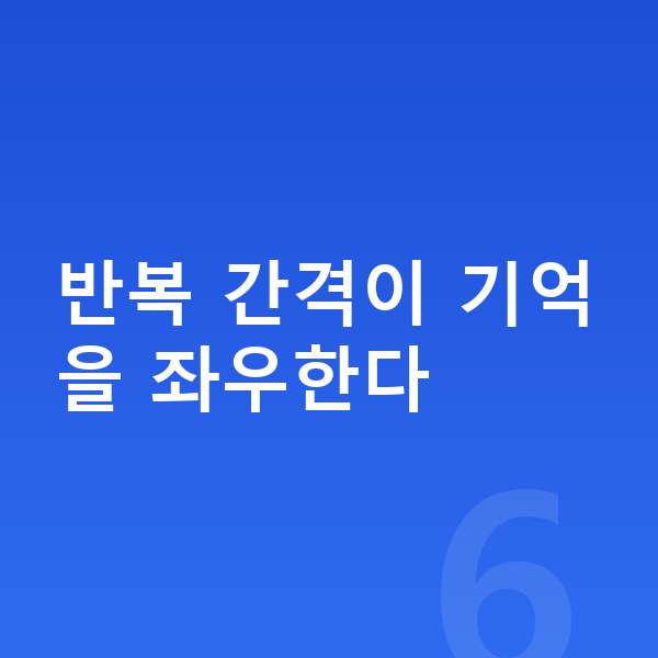 초등 영어 복습 반복 간격이 기억을 좌우한다