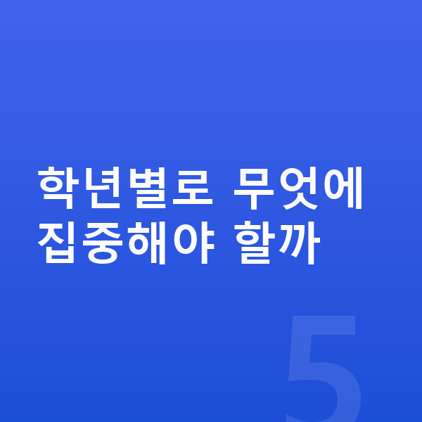 초등 인강 학년별로 무엇에 집중해야 할까