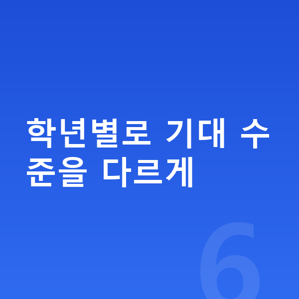 초등 자기주도학습 학년별로 기대 수준을 다르게