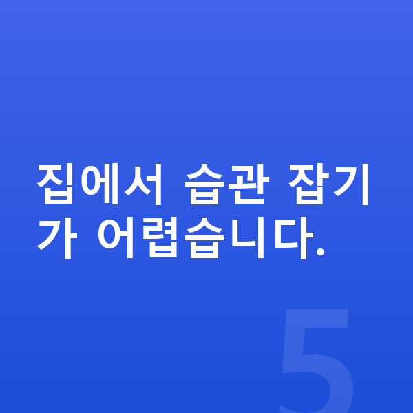 초등 저학년 공부법 집에서 습관 잡기가 어렵습니다.