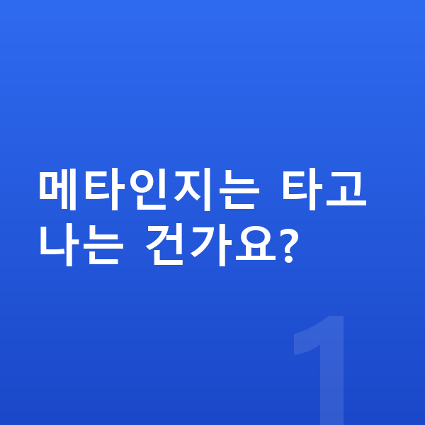 메타인지 메타인지는 타고나는 건가요?