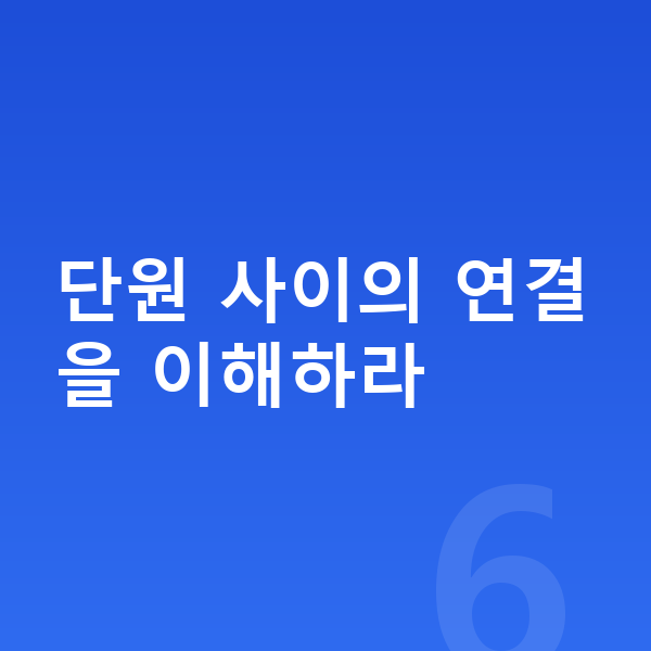 중3 수학 단원 사이의 연결을 이해하라
