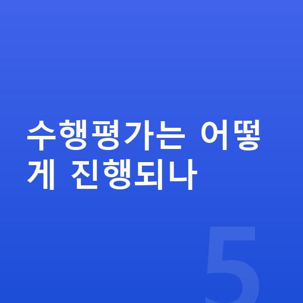 중등 수행평가 수행평가는 어떻게 진행되나