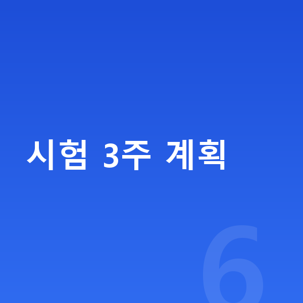 중등 영어 내신 시험 3주 계획