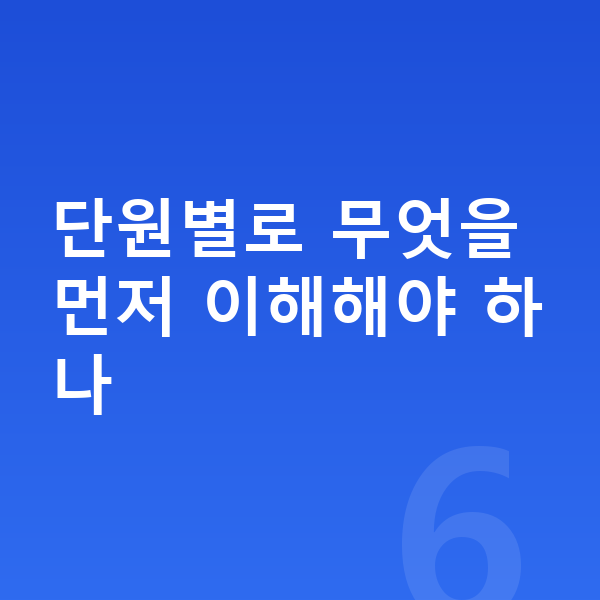 중학교 2학년 과학 단원별로 무엇을 먼저 이해해야 하나