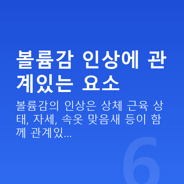 가슴볼륨업 볼륨감 인상에 관계있는 요소