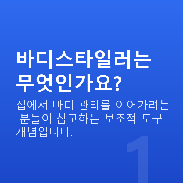 바디스타일러 바디스타일러는 무엇인가요?