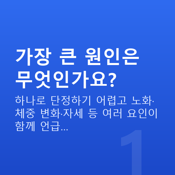 처진가슴원인 가장 큰 원인은 무엇인가요?