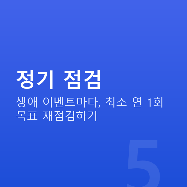 재무설계 정기 점검