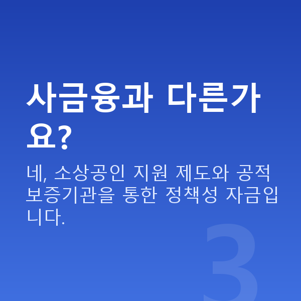 1인창업대출 사금융과 다른가요?