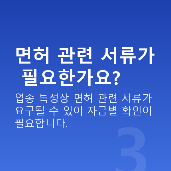 개인택시대출 면허 관련 서류가 필요한가요?