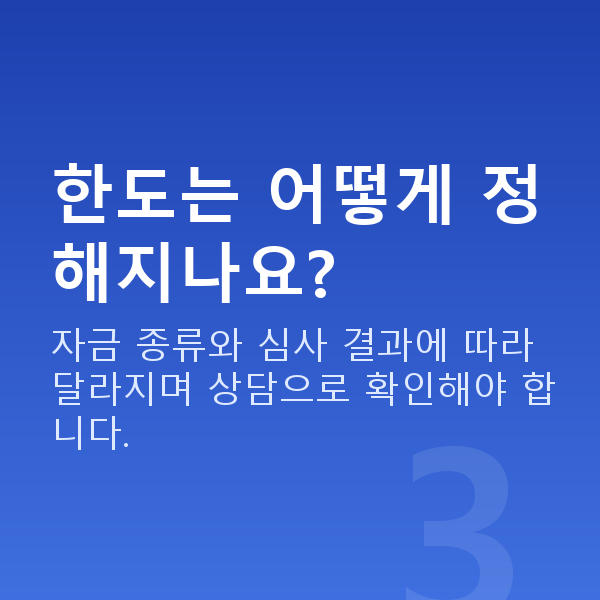 개인택시정책자금 한도는 어떻게 정해지나요?