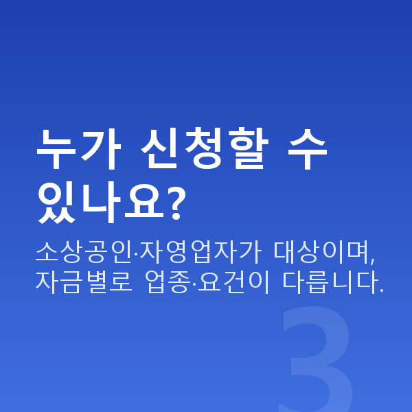 무보증정책자금 누가 신청할 수 있나요?