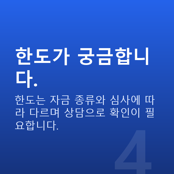 무보증정책자금 한도가 궁금합니다.