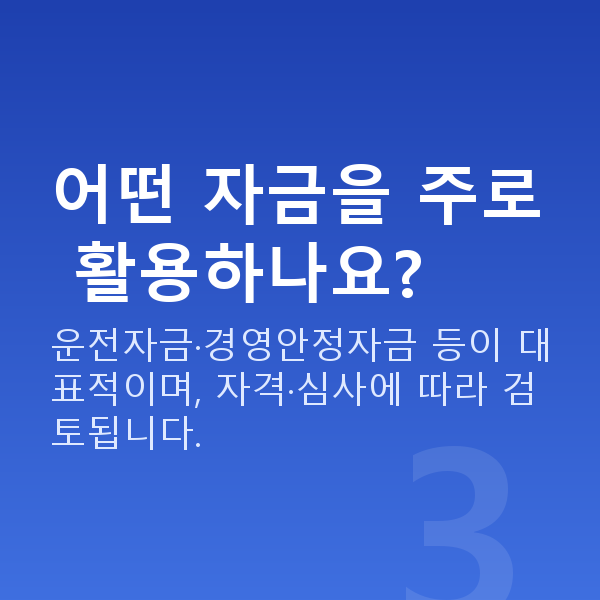 무점포대출 어떤 자금을 주로 활용하나요?