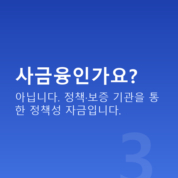 서비스업정책자금 사금융인가요?