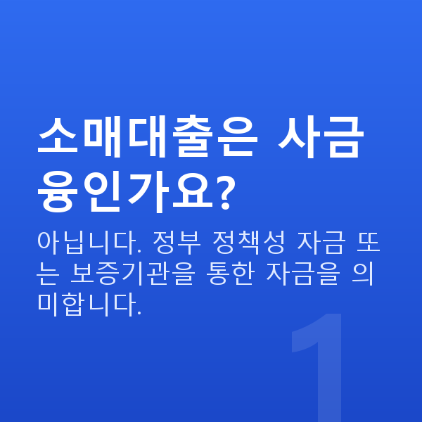 소매대출 소매대출은 사금융인가요?