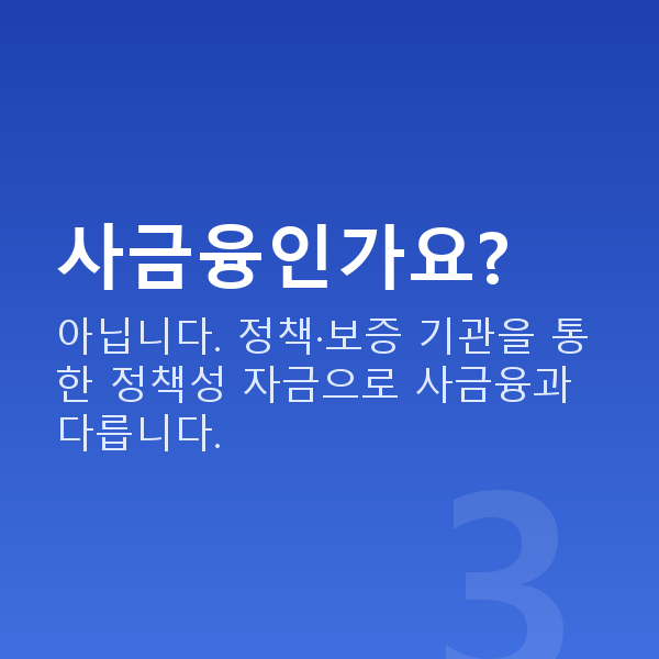 소매정책자금 사금융인가요?
