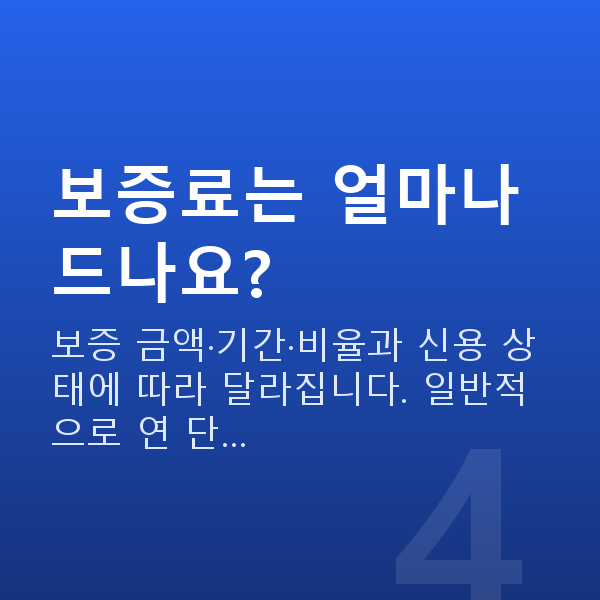 신용보증재단 보증료는 얼마나 드나요?