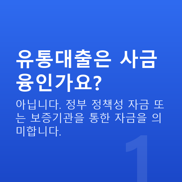 유통대출 유통대출은 사금융인가요?