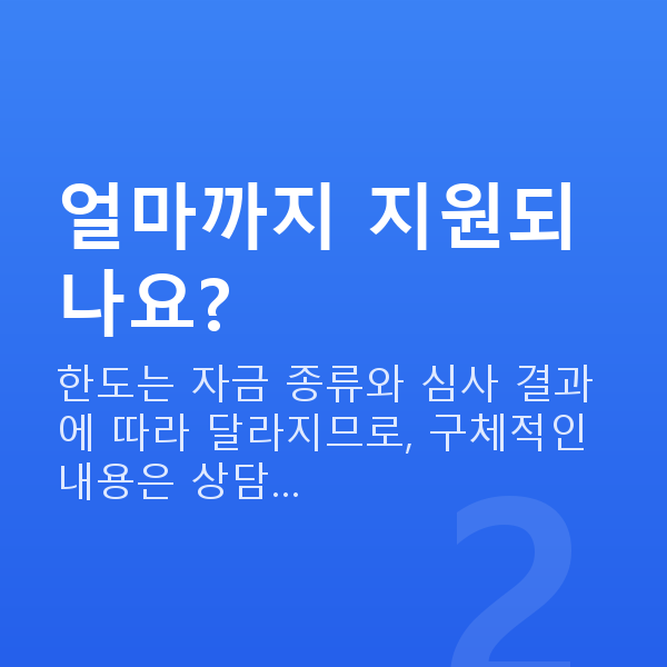 제조업대출 얼마까지 지원되나요?