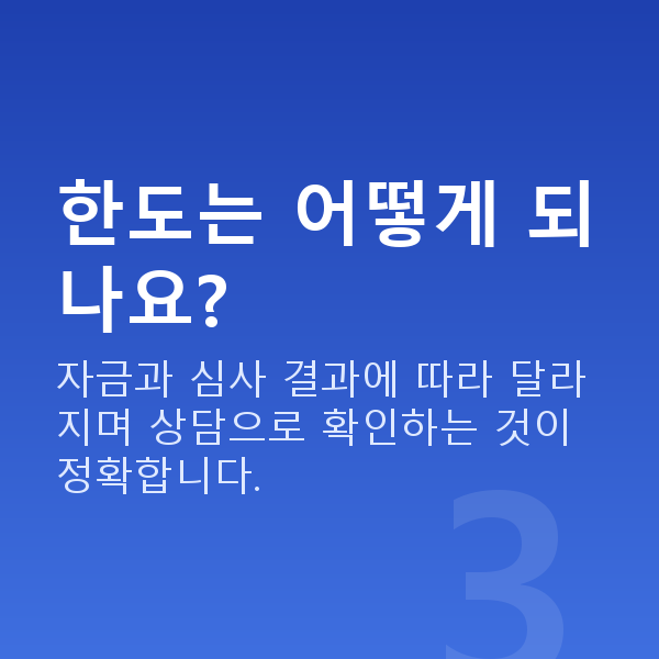 펜션정책자금 한도는 어떻게 되나요?