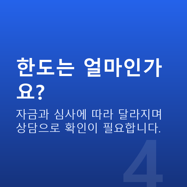 프랜차이즈정책자금 한도는 얼마인가요?