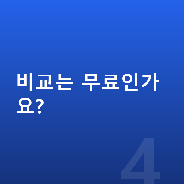 BMW 1시리즈 리스 월납입금 비교는 무료인가요?