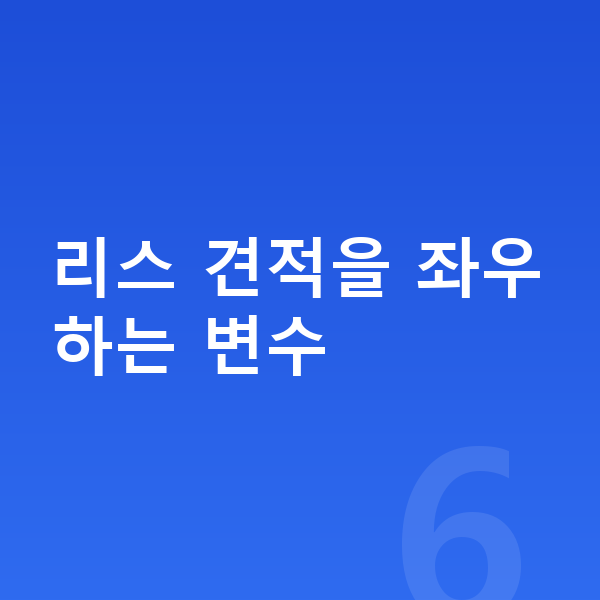 BMW 3시리즈 리스 견적 리스 견적을 좌우하는 변수