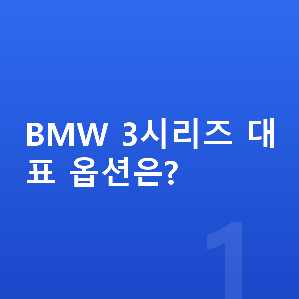 BMW 3시리즈 옵션 BMW 3시리즈 대표 옵션은?