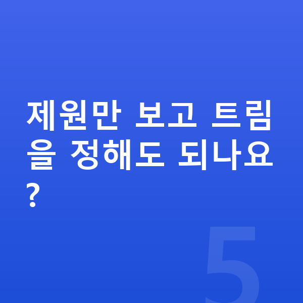 BMW 3시리즈 제원 제원만 보고 트림을 정해도 되나요?