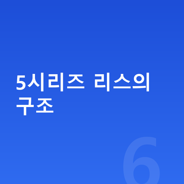 BMW 5시리즈 리스 5시리즈 리스의 구조