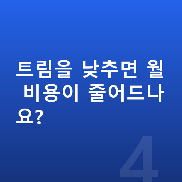 BMW 5시리즈 장기렌트 가격 트림을 낮추면 월 비용이 줄어드나요?