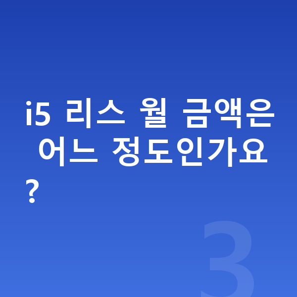 BMW i5 리스 출고기간 i5 리스 월 금액은 어느 정도인가요?