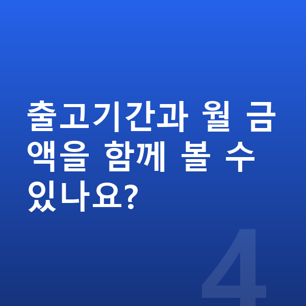 BMW i5 리스 출고기간 출고기간과 월 금액을 함께 볼 수 있나요?