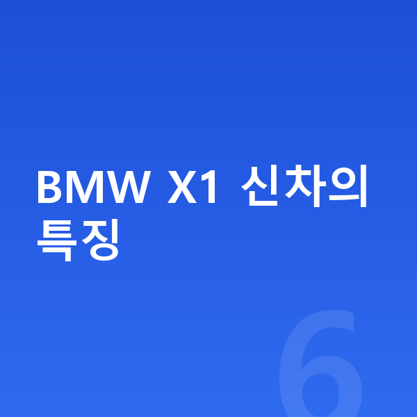 BMW X1 신차 BMW X1 신차의 특징