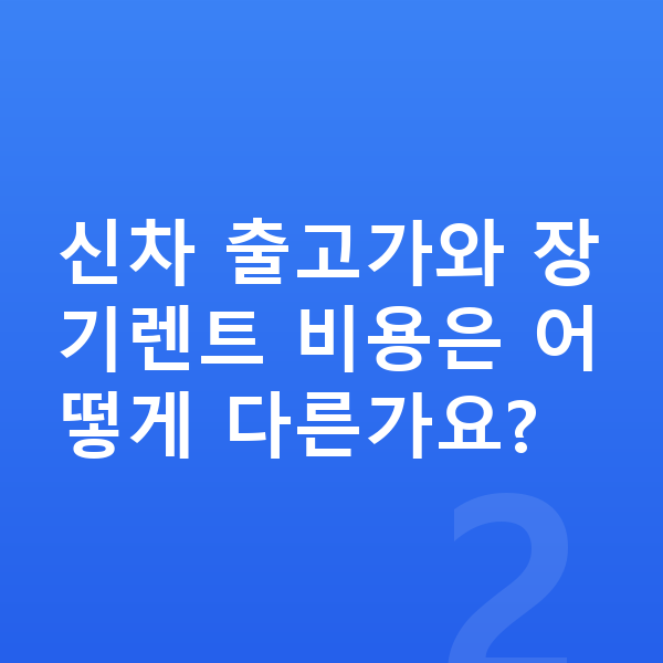 BMW X2 가격 신차 출고가와 장기렌트 비용은 어떻게 다른가요?